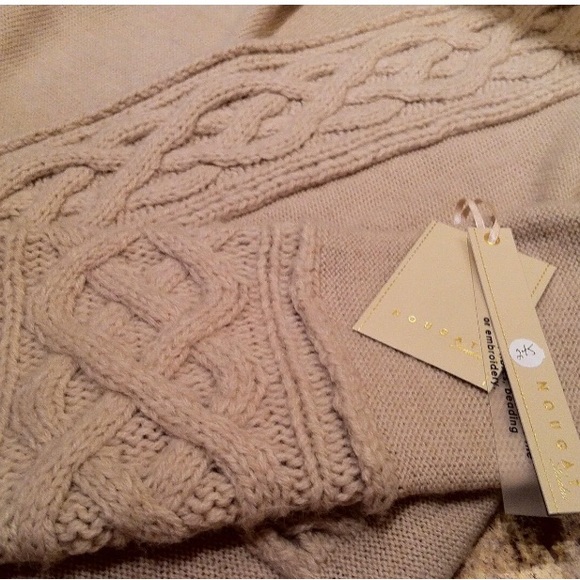 Nougat beige cardigan open front sweater NEW with tags - Picture 5 of 8